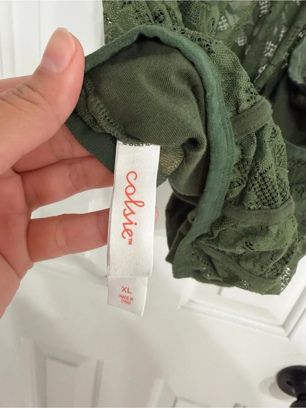 Colsie Olive Green Lace Bralette